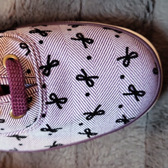 NWT! RARE! Taylor Swift In Collaboration with Keds Purple Bow Print Keds! Size 8 - Picture 10 of 11